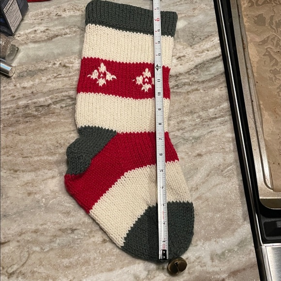 Hand Knit Christmas Stocking - Picture 3 of 4